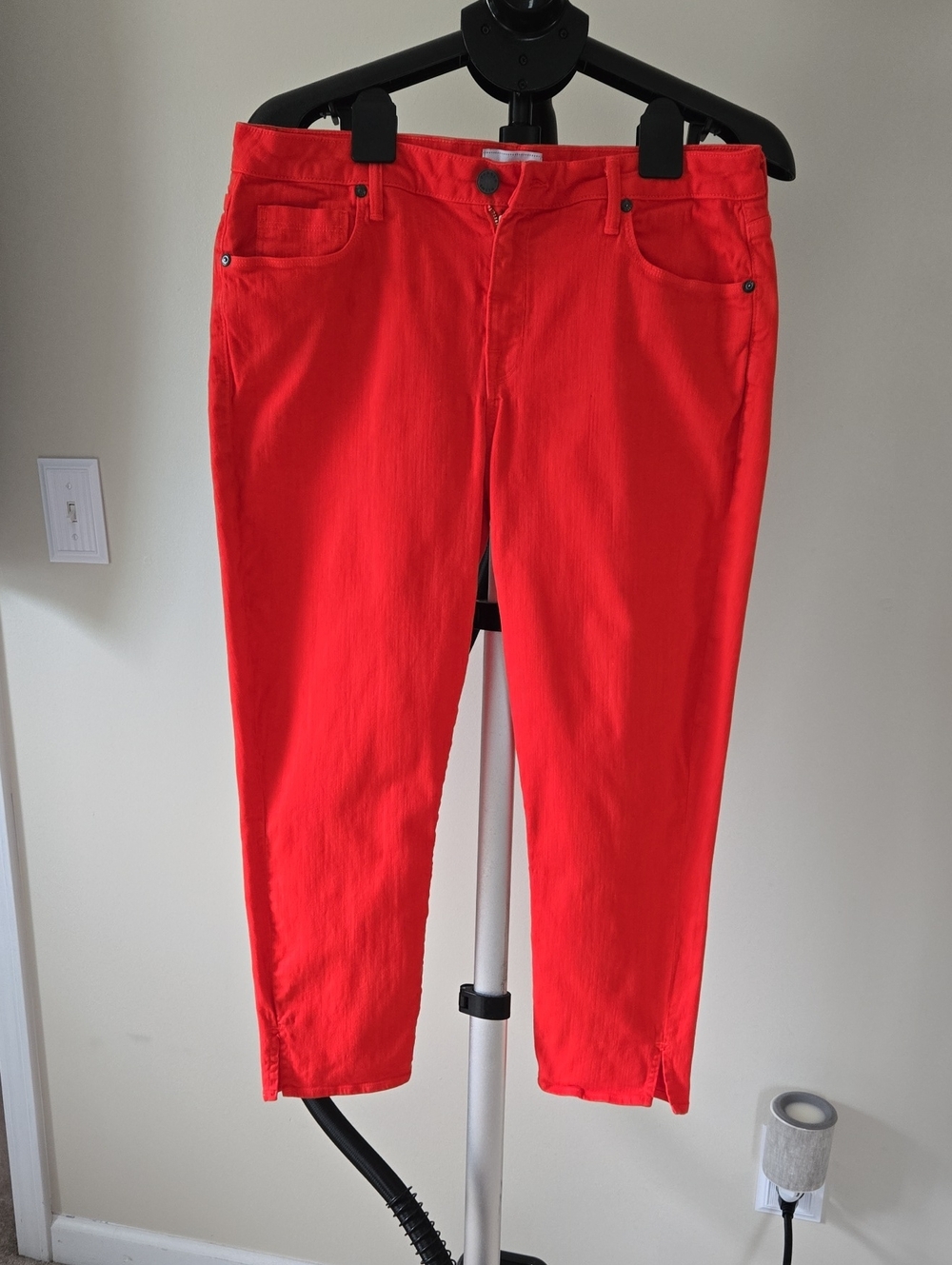 PARKER SMITH Bright Tomato Cropped Ankle Jeans